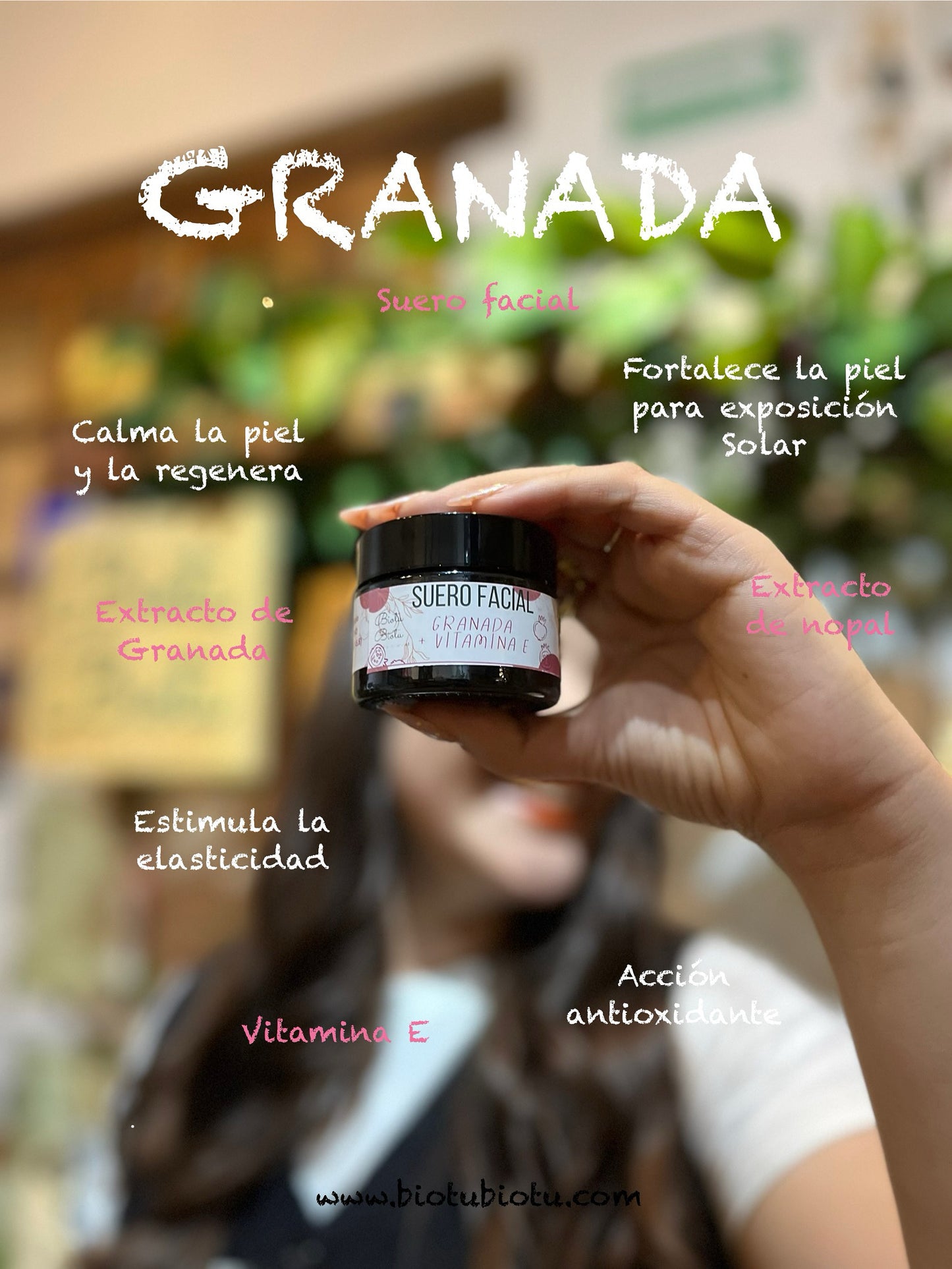 Suero Facial Granada + Vitamina E