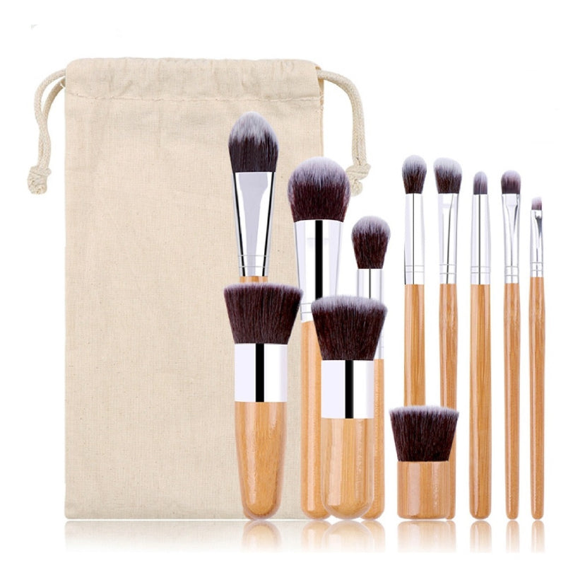 Brochas De Maquillaje Bambú